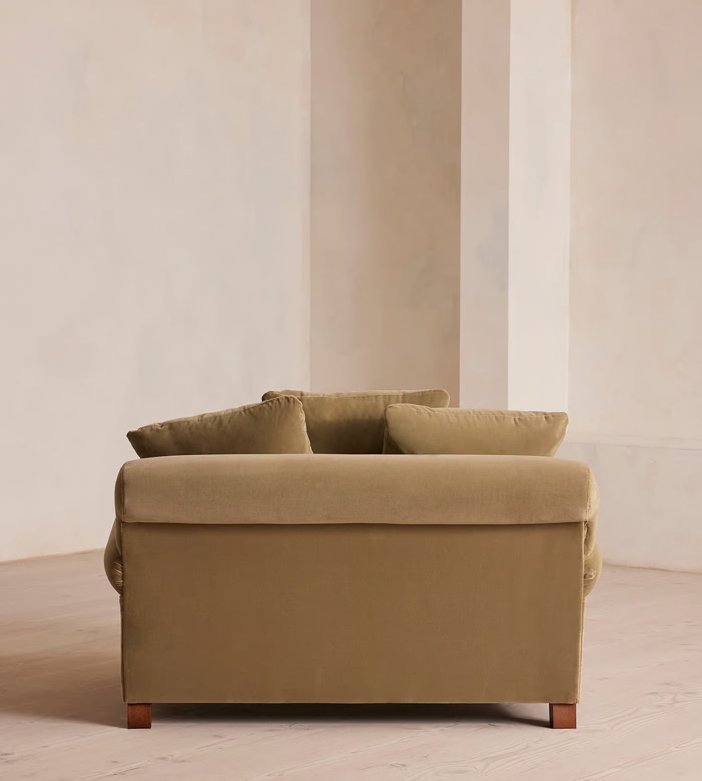 Plush Velvet English Arm Loveseat