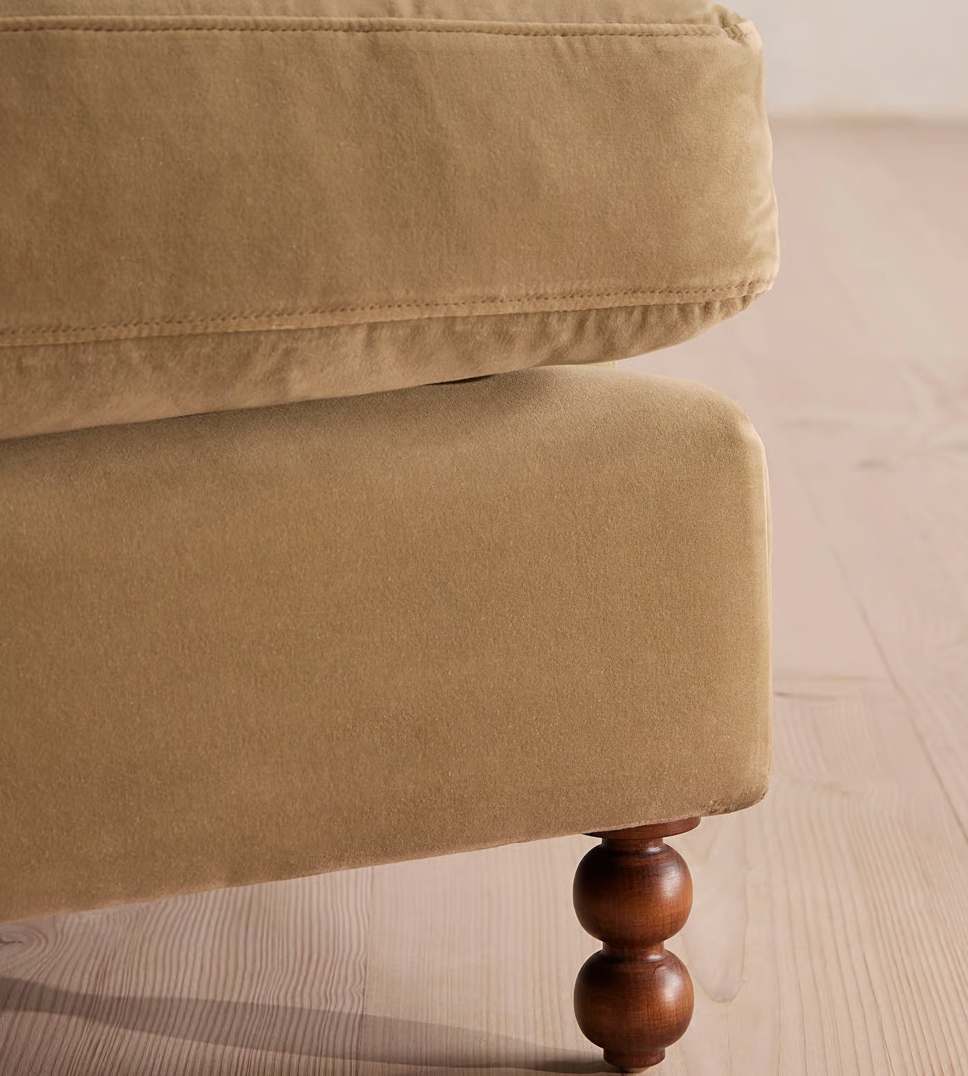 Plush Velvet English Arm Loveseat