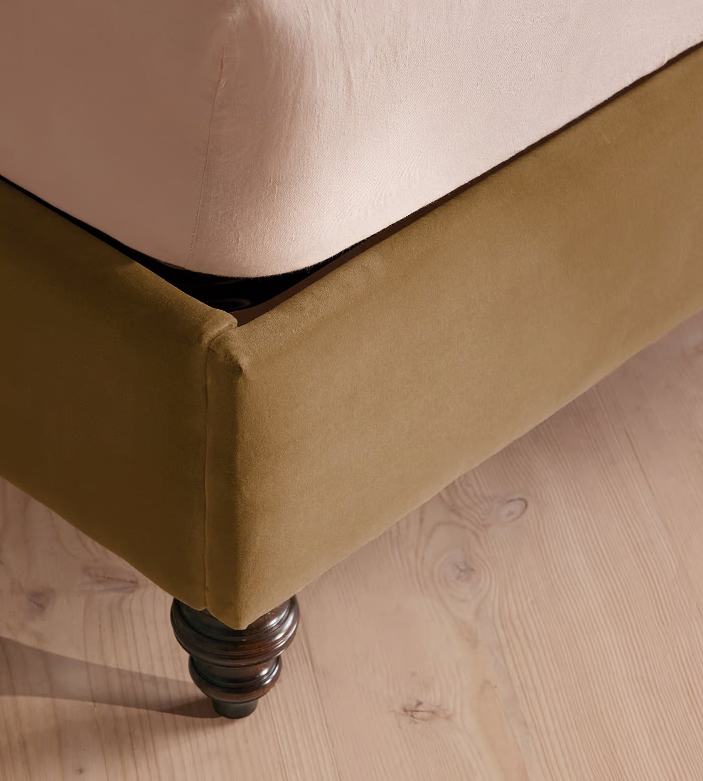 Velvet Wingback Upholstered Bed