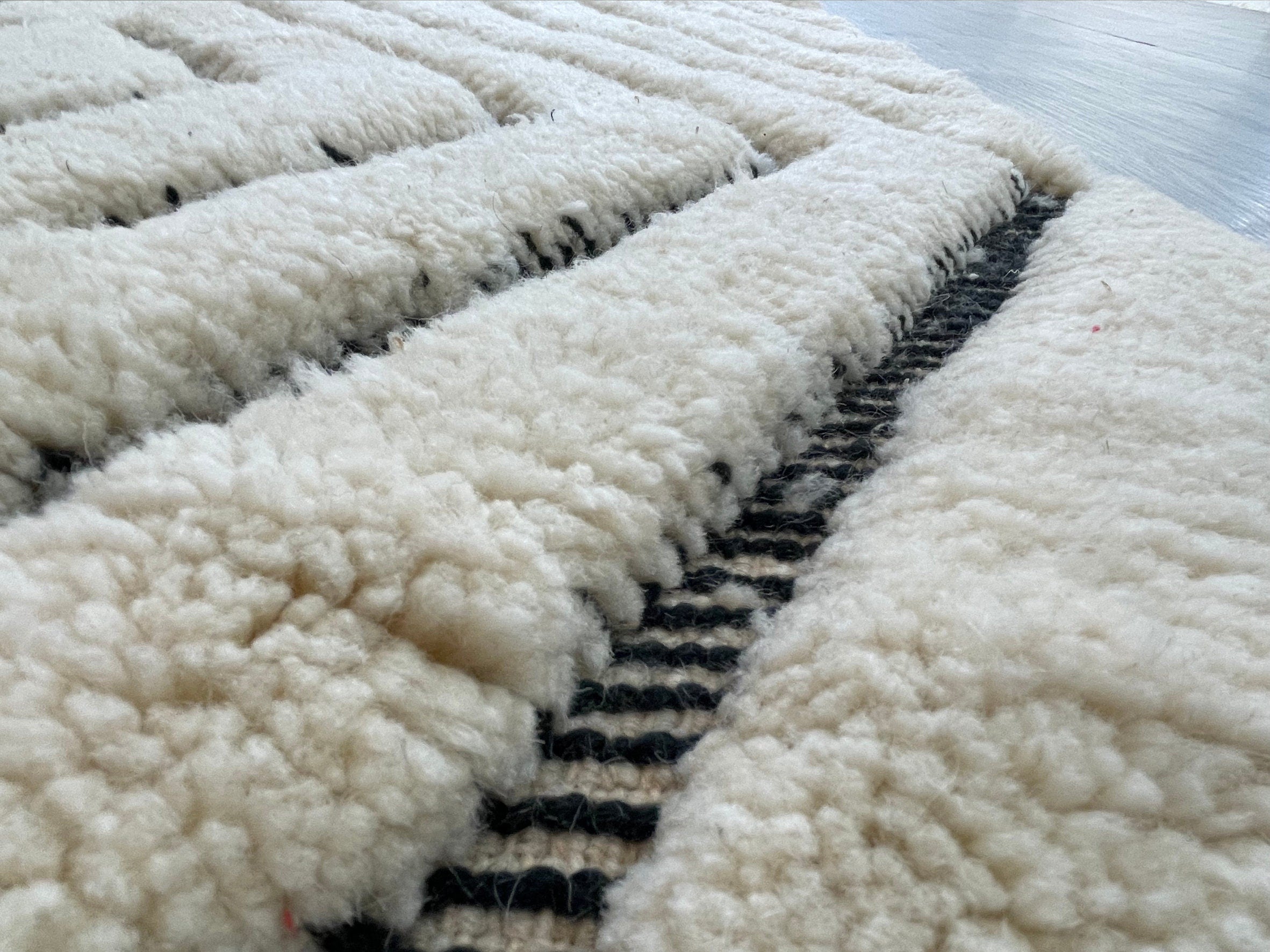 Hand-Woven Geometric Berber Runner
