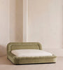 Ruched Velvet Platform Bed