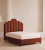 Art Deco Velvet Upholstered Bed