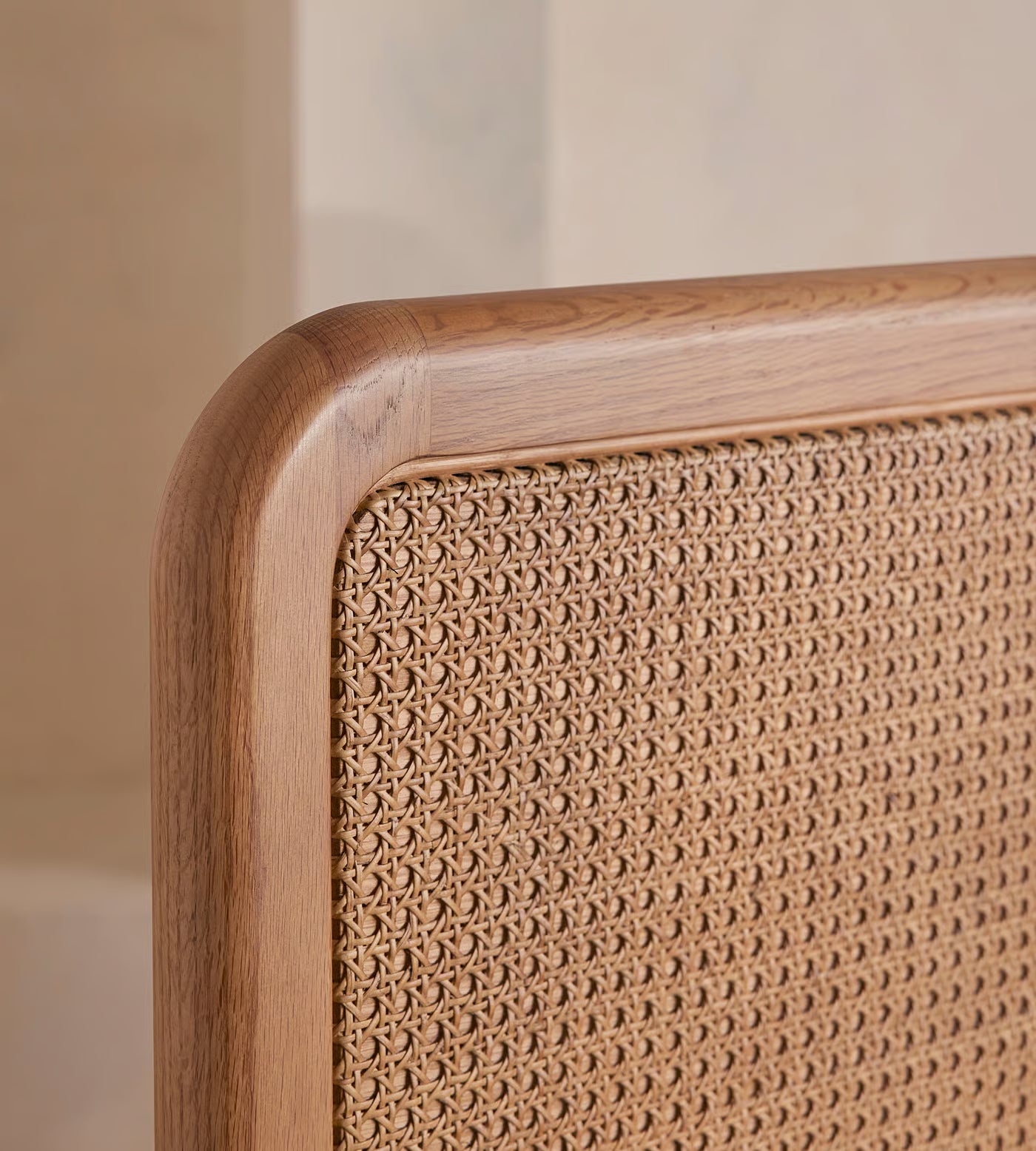 Minimalist Woven Cane Bed
