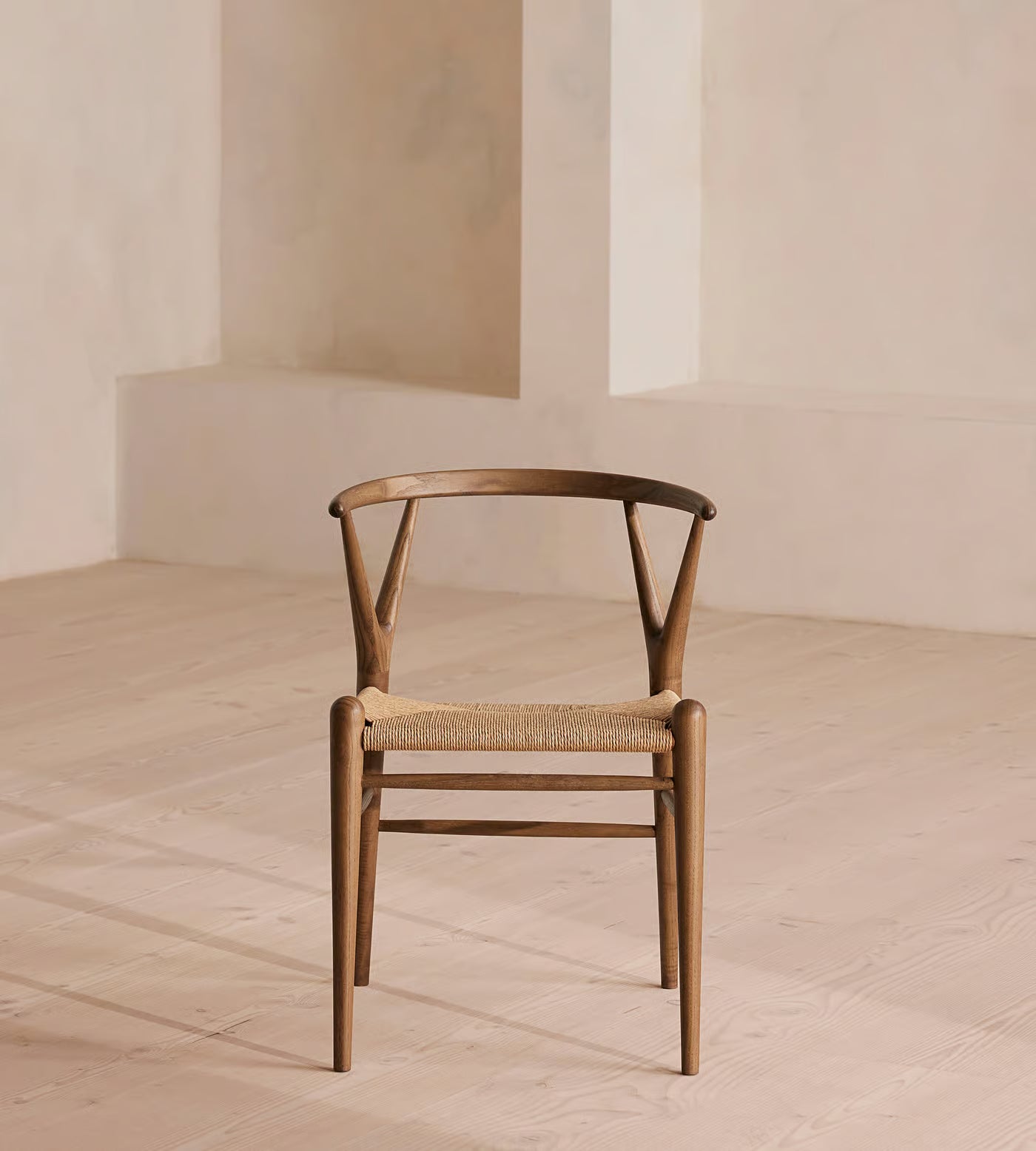 Oak Wood Woven Cord Dining Chairs