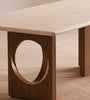 Sculptural Travertine Dining Table