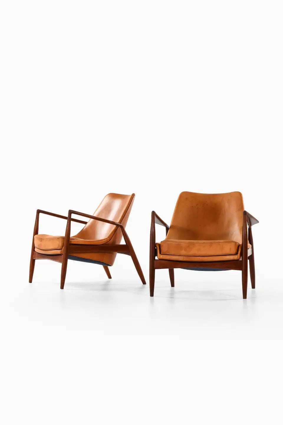 Classic Retro Leather Accent Chair Set