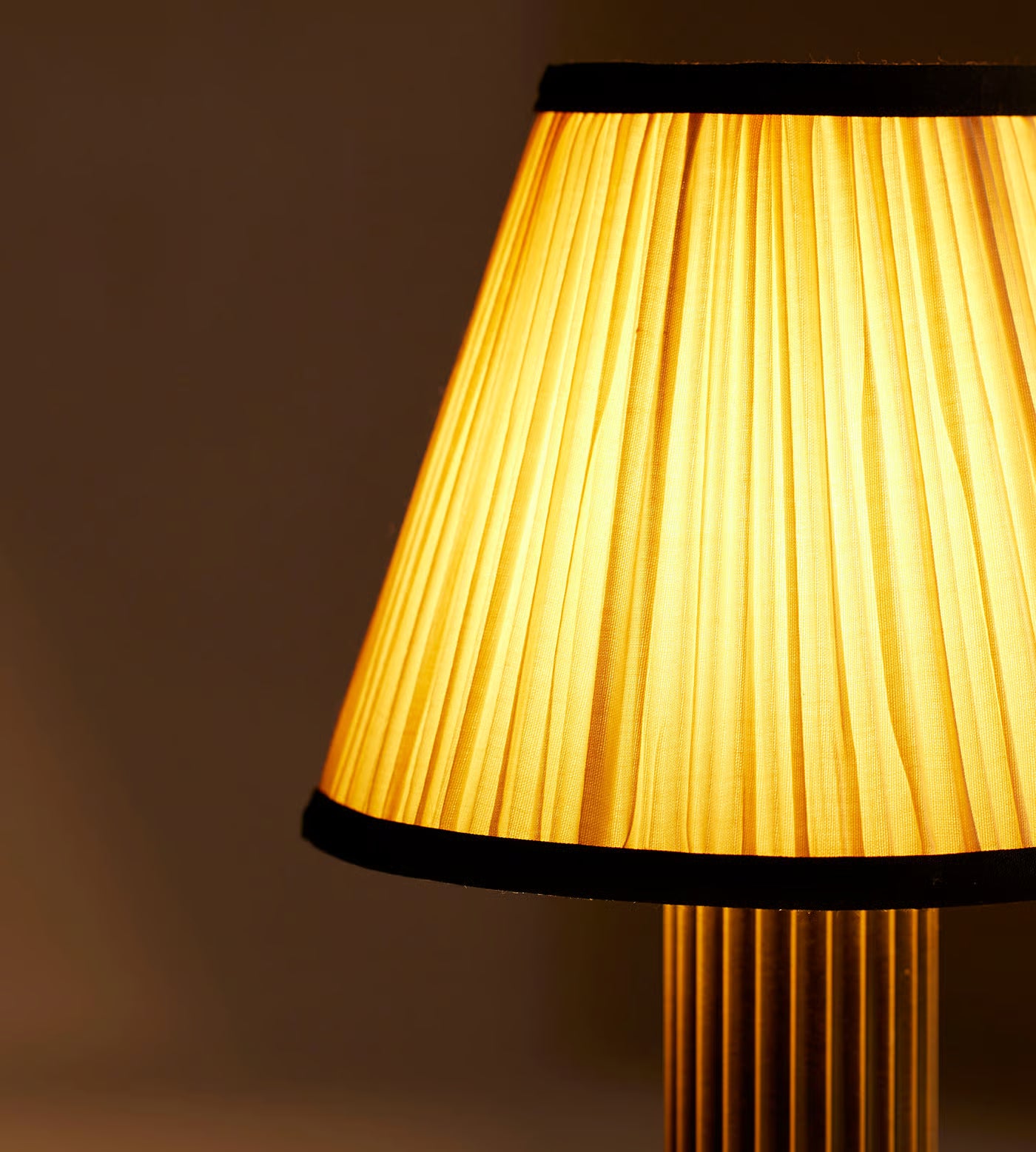 Fluted Brass Table Lamp