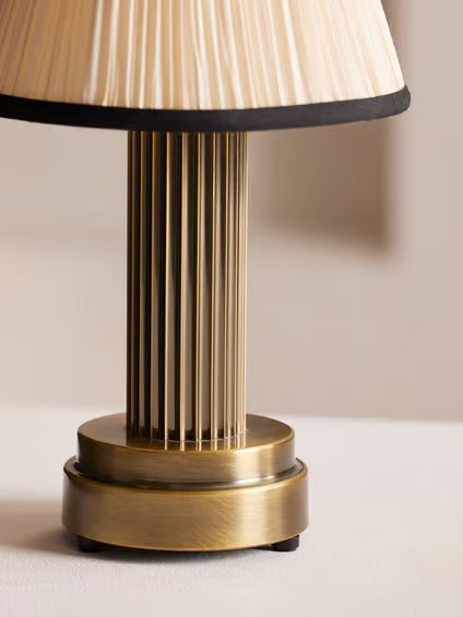 Fluted Brass Table Lamp