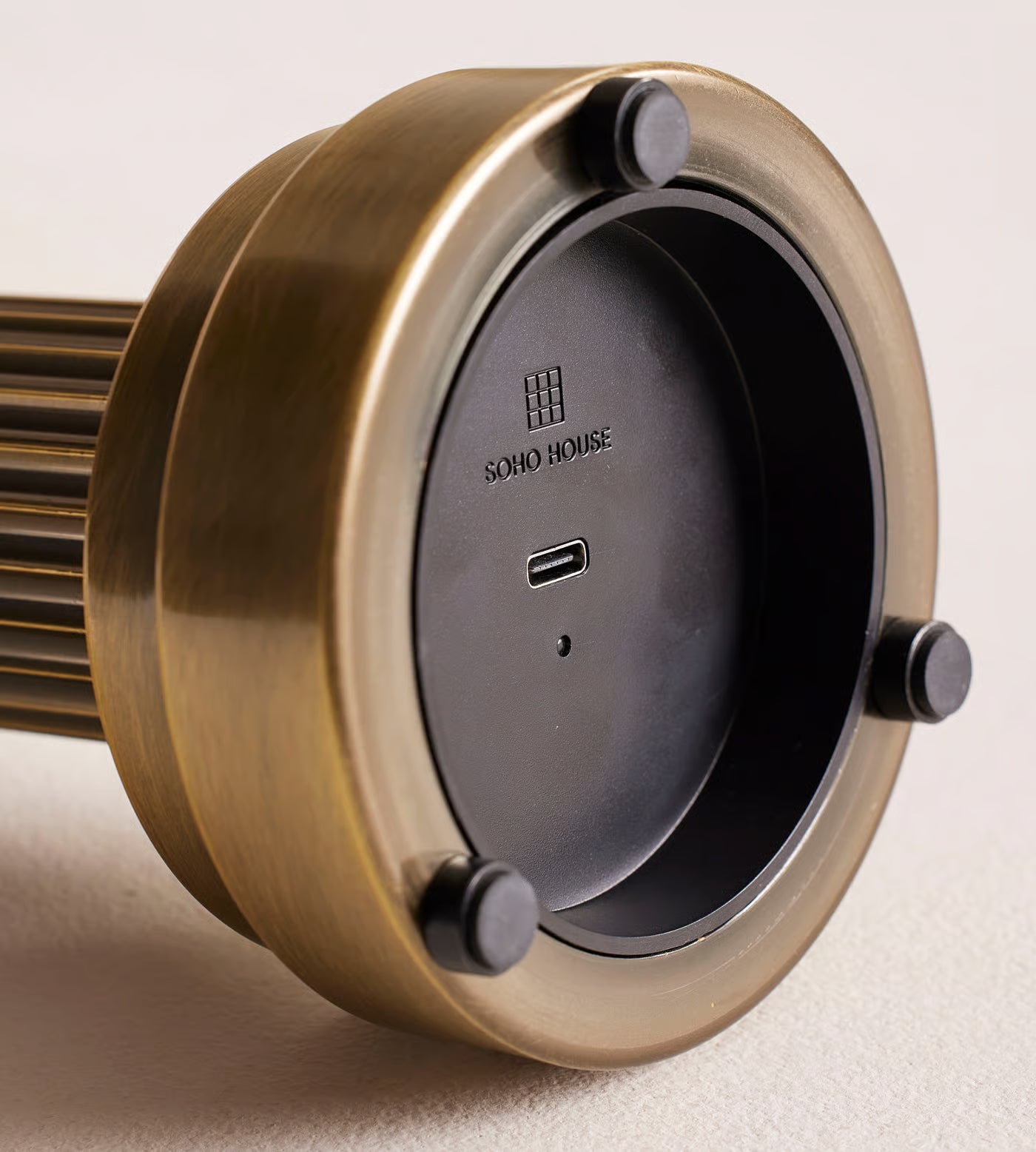 Fluted Brass Table Lamp