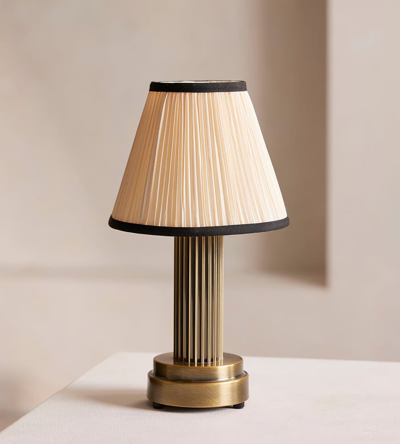 Fluted Brass Table Lamp