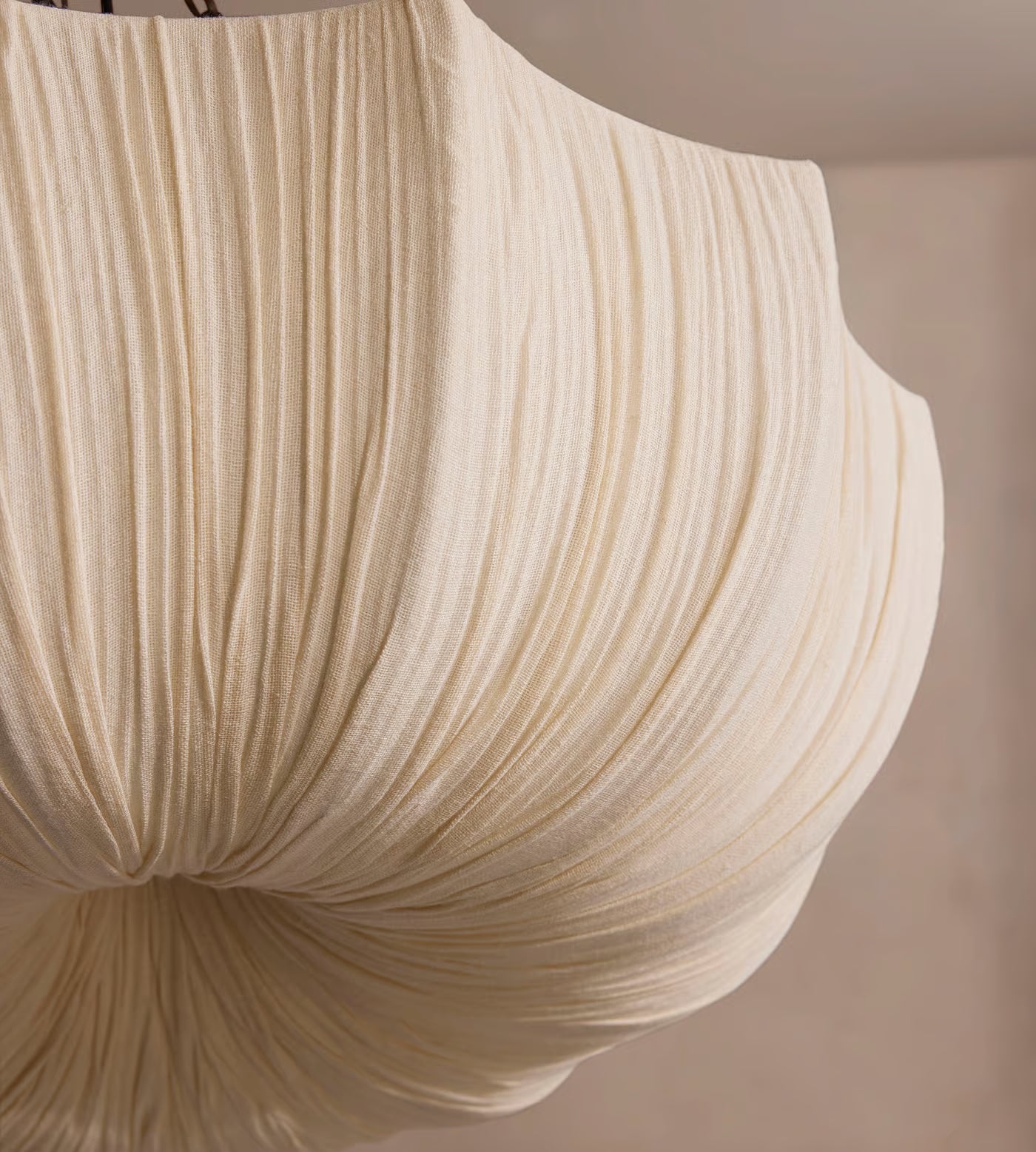 Classic Pleated Silk Scalloped Pendant Light