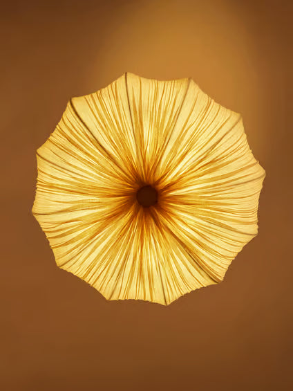 Classic Pleated Silk Scalloped Pendant Light