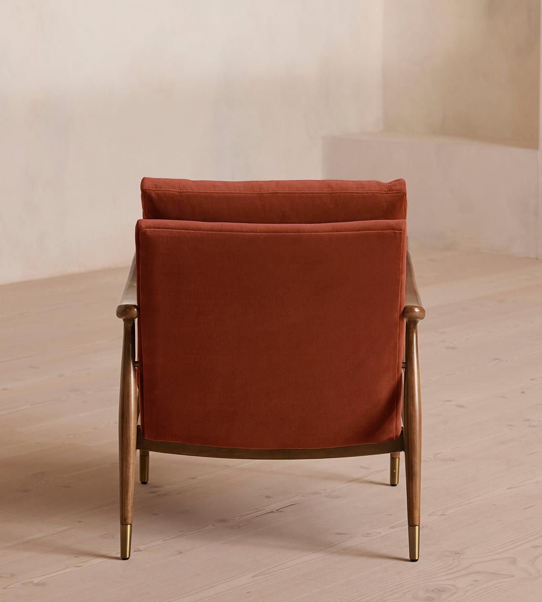 Mid-Century Velvet Accent Chair