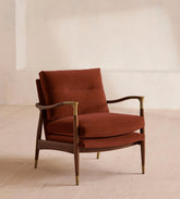 Mid-Century Velvet Accent Chair