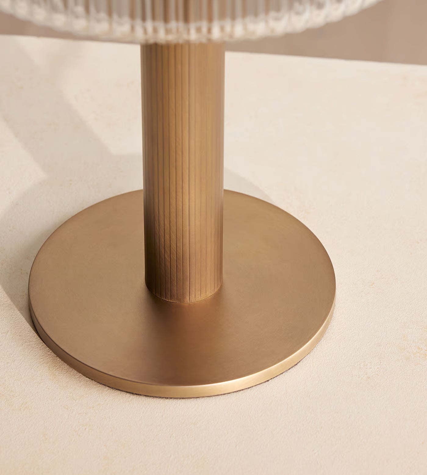 Fluted Glass Table Lamp