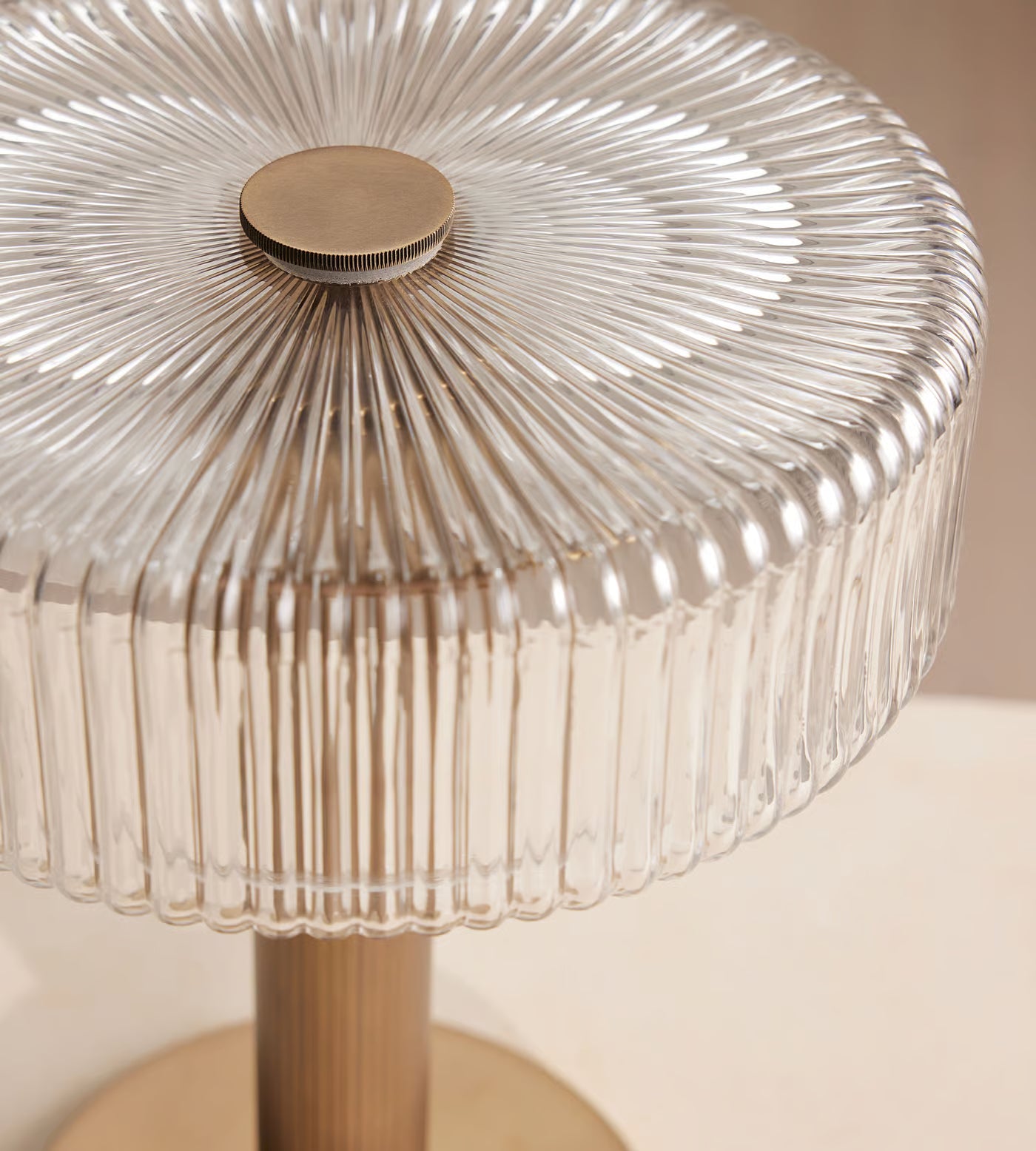 Fluted Glass Table Lamp