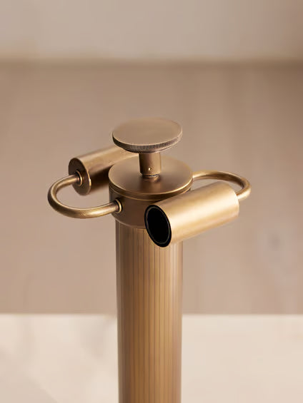 Fluted Glass Table Lamp