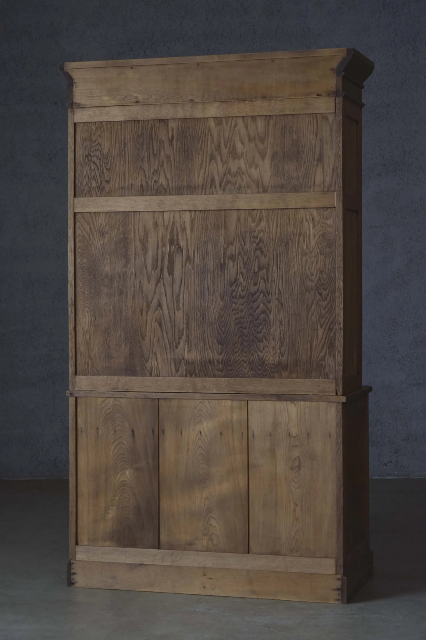 Vintage Japanese Oak Wood Kitchen Hutch