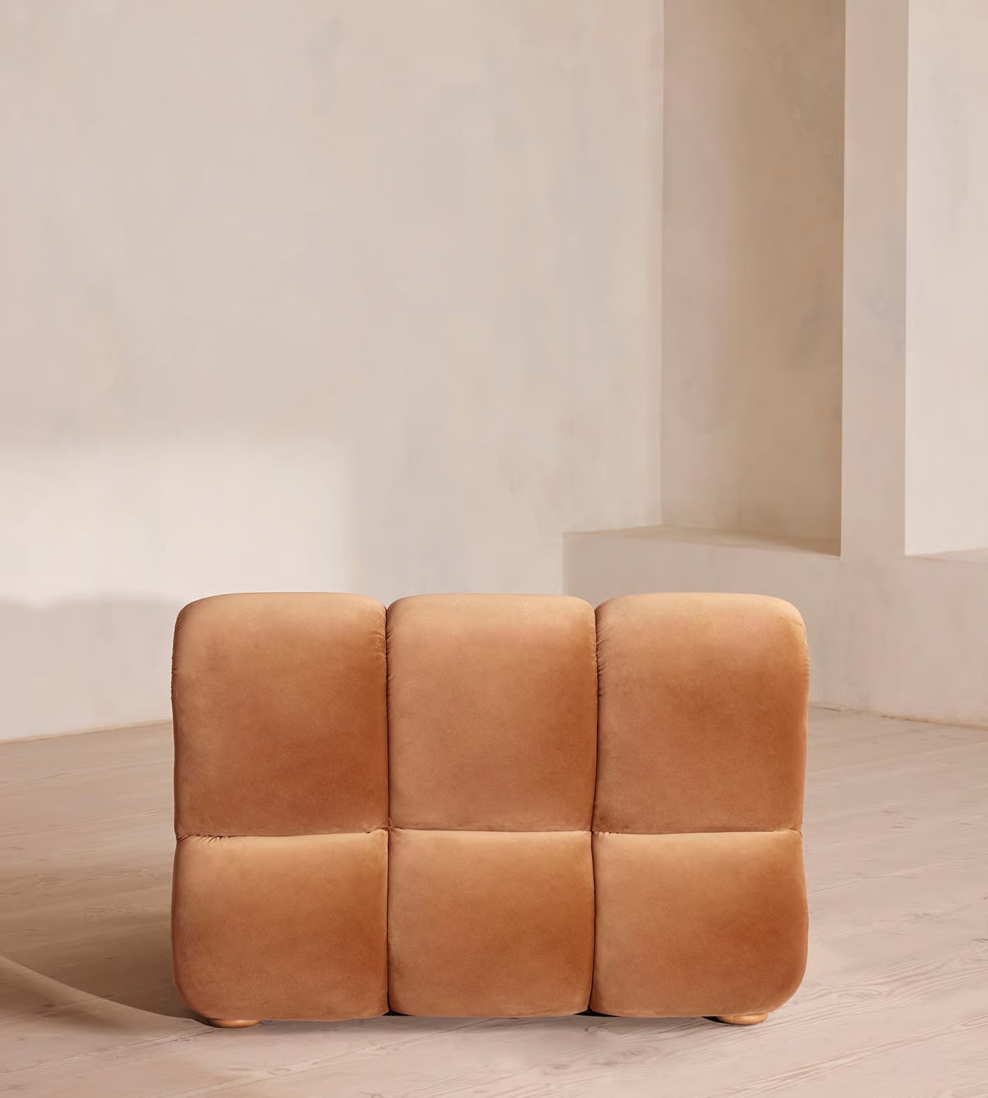 Modern Curved Velvet Modular Sectional Sofa