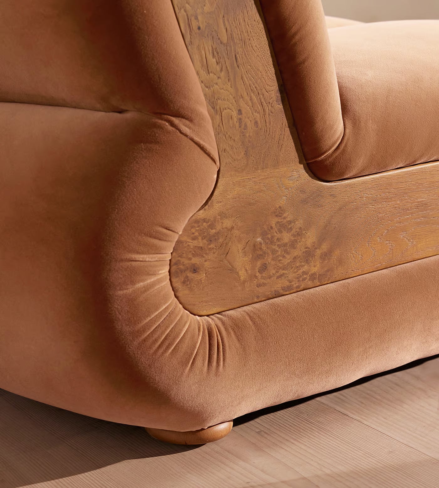 Modern Curved Velvet Modular Sectional Sofa