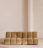 Plush Ribbed Velvet Sectional Sofa
