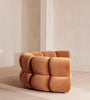 Curved Rust Velvet Modular Sectional Sofa
