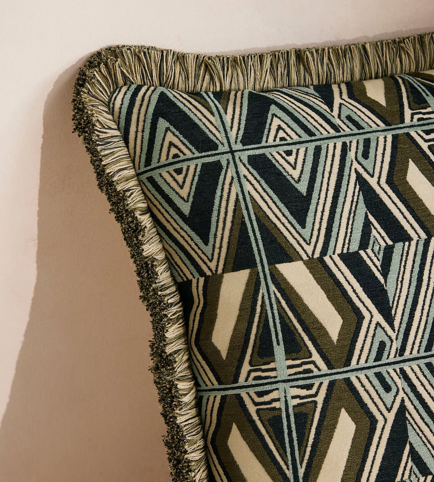 Intricate Woven Geometric Throw Pillow