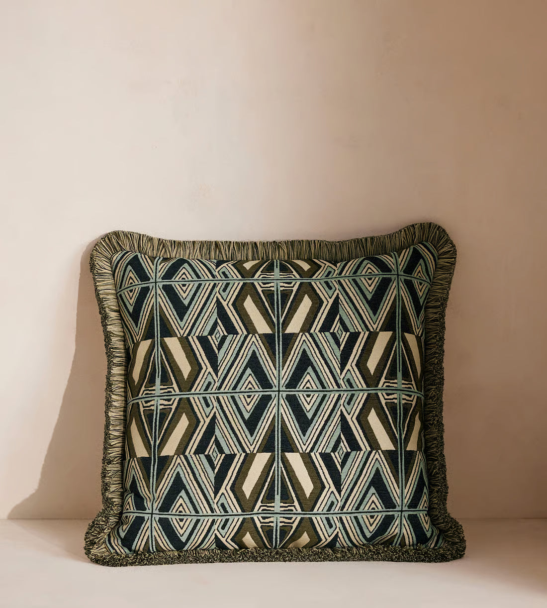 Intricate Woven Geometric Throw Pillow