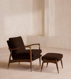 Modern Velvet Brass Accent Chair