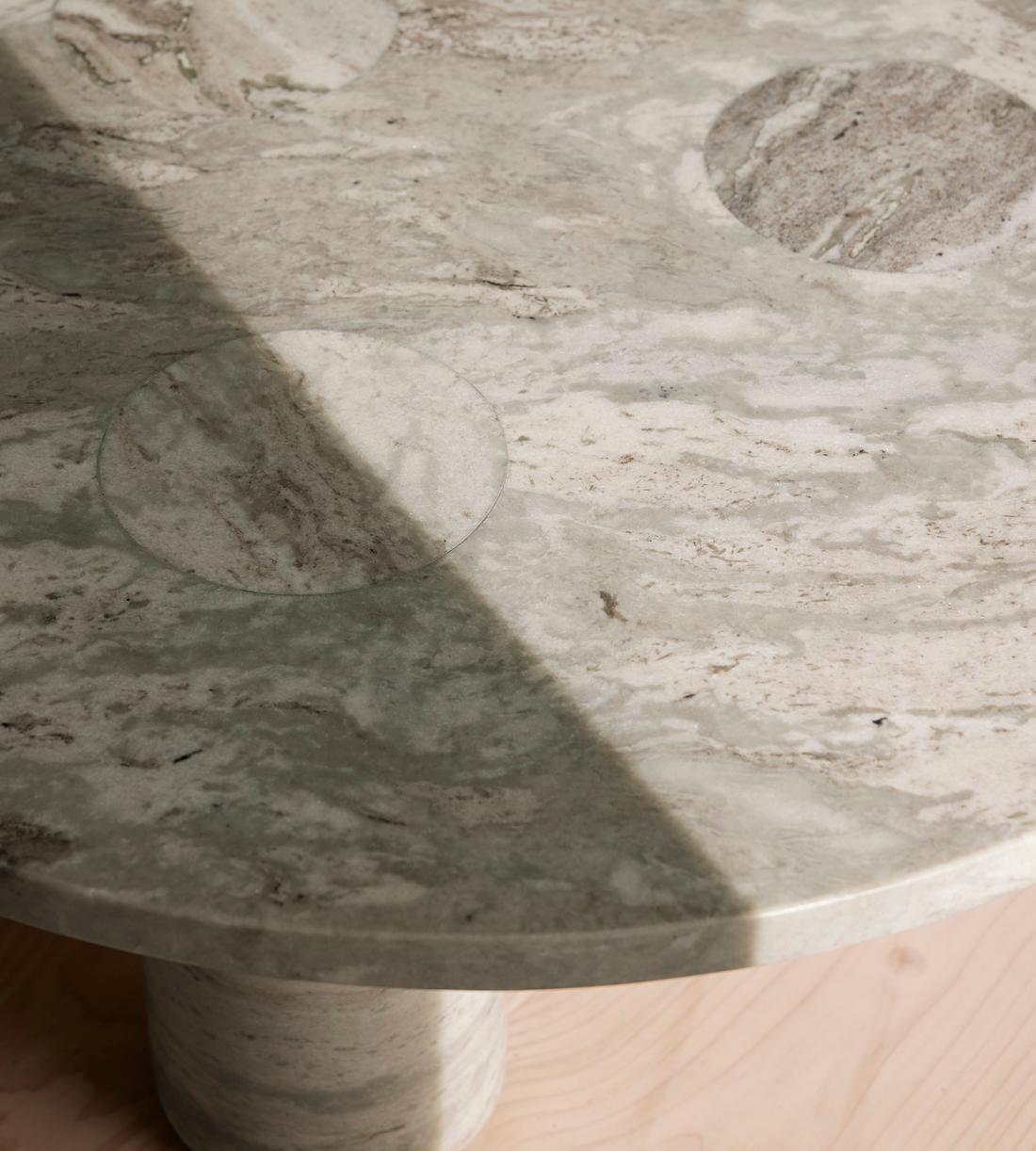 Modern Round Marble Pedestal Coffee Table