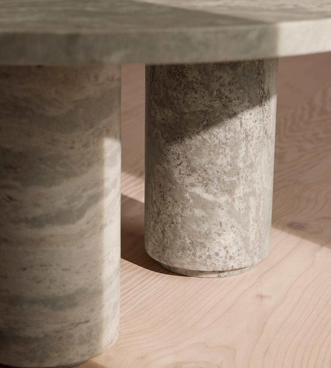 Modern Round Marble Pedestal Coffee Table