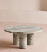 Modern Round Marble Pedestal Coffee Table