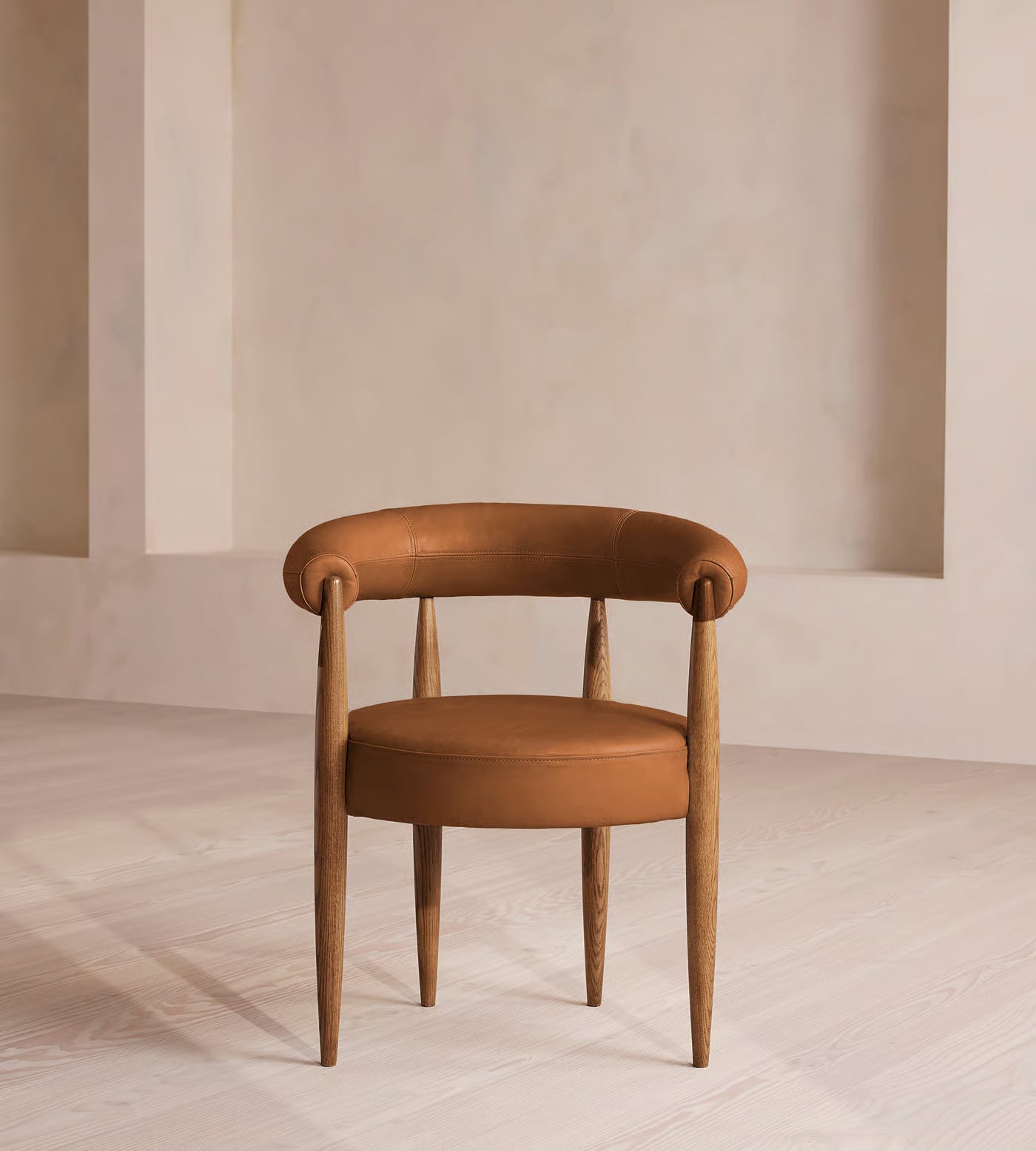 Sculpted Leather Dining Chair
