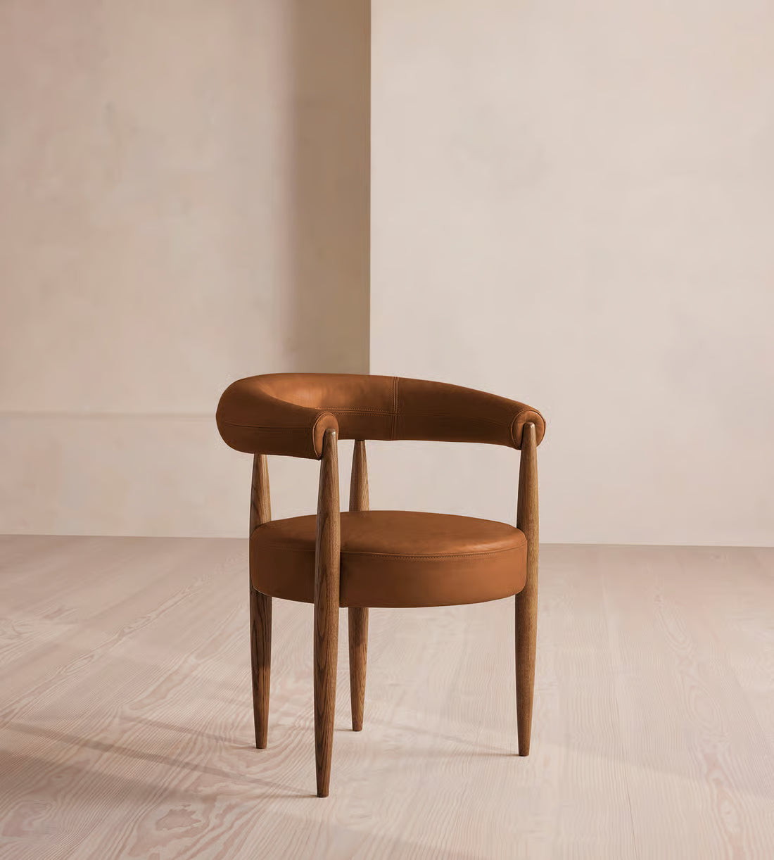 Sculpted Leather Dining Chair