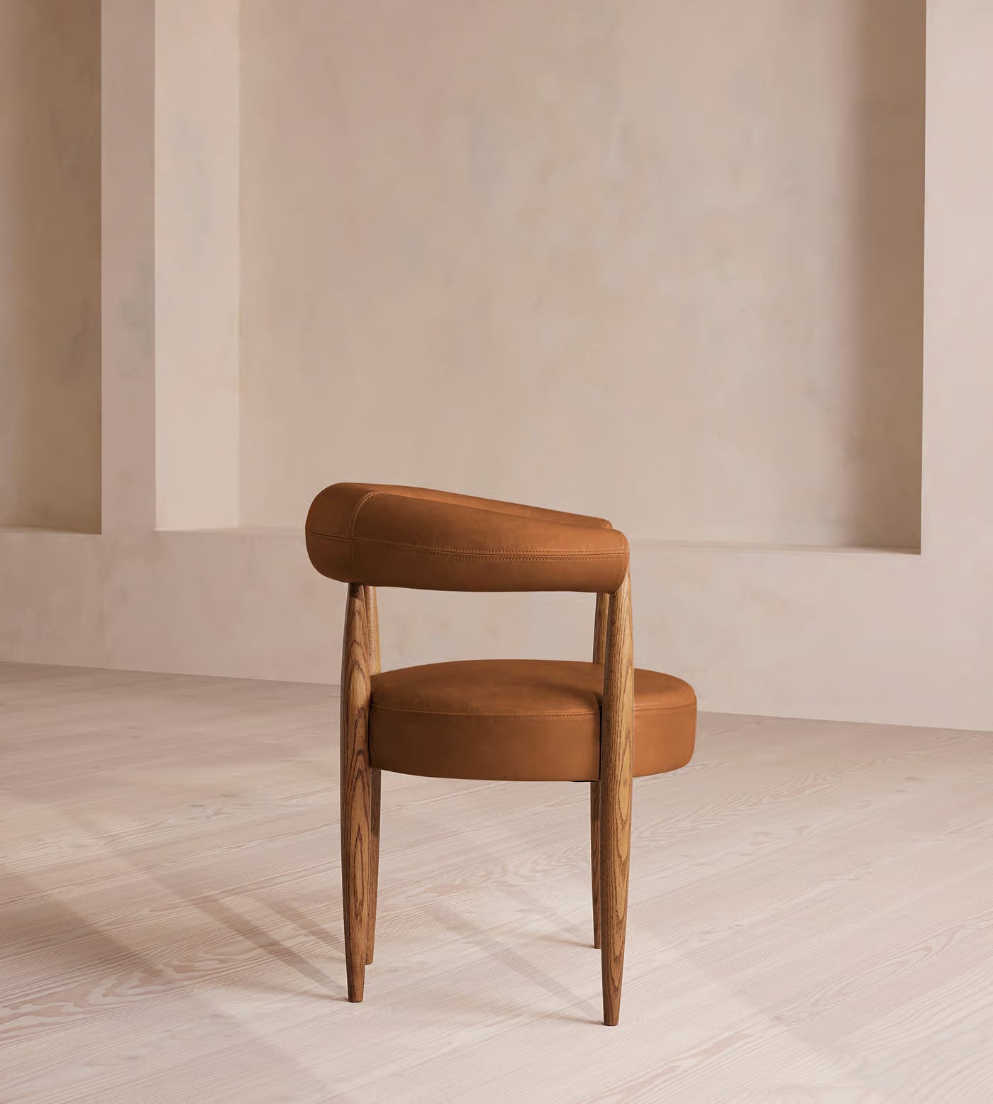 Sculpted Leather Dining Chair