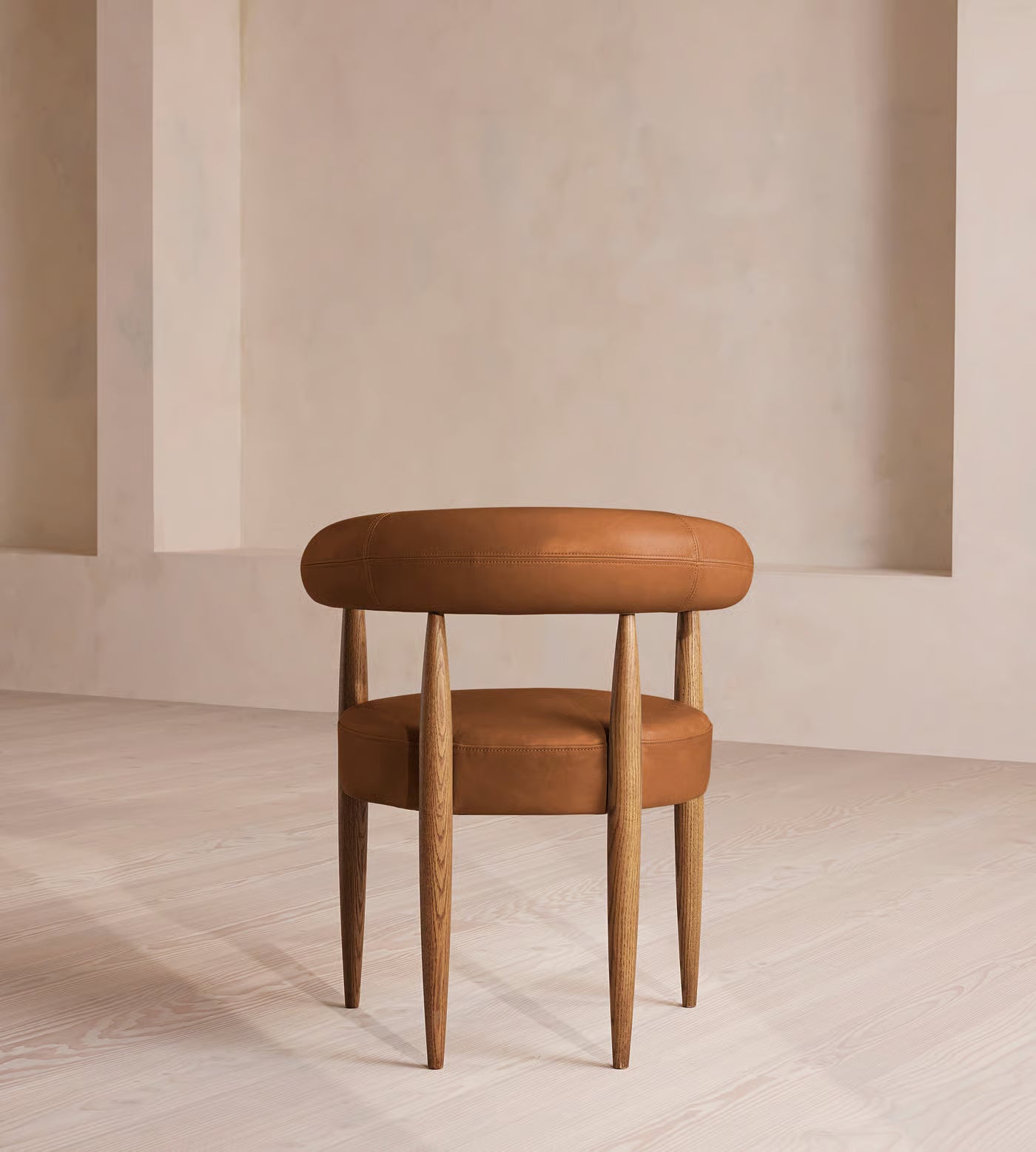Sculpted Leather Dining Chair