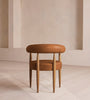 Curved Leather Dining Chair
