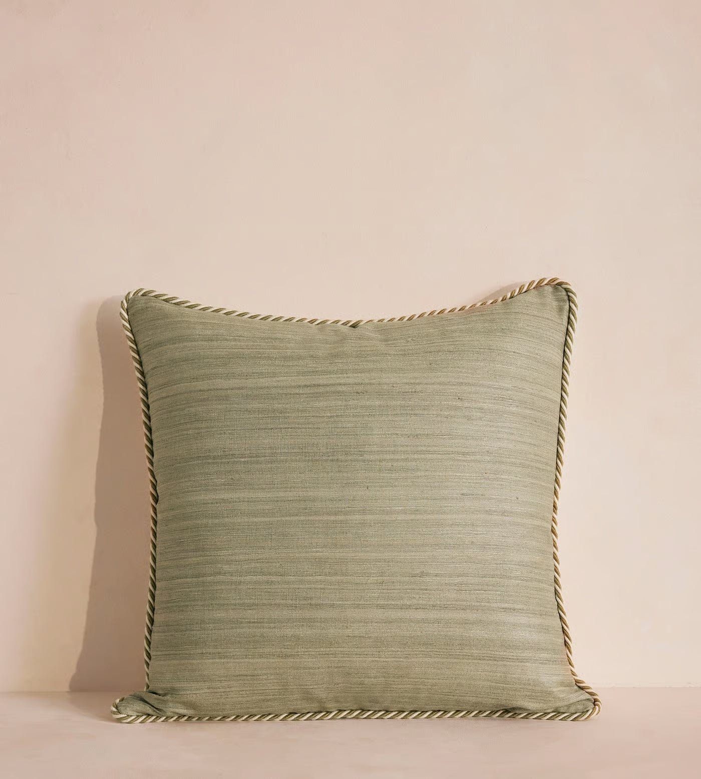 Sage Green Silk Corded Accent Pillow