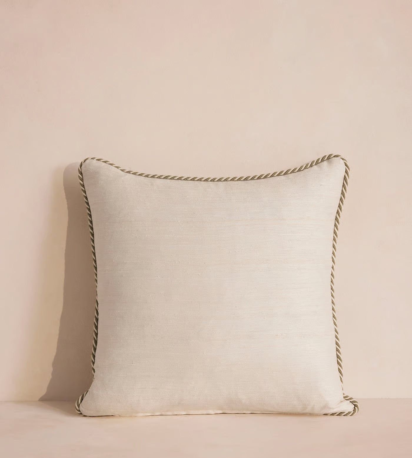 Sage Green Silk Corded Accent Pillow