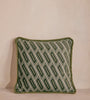 Textured Sage Geometric Boho Throw Pillow