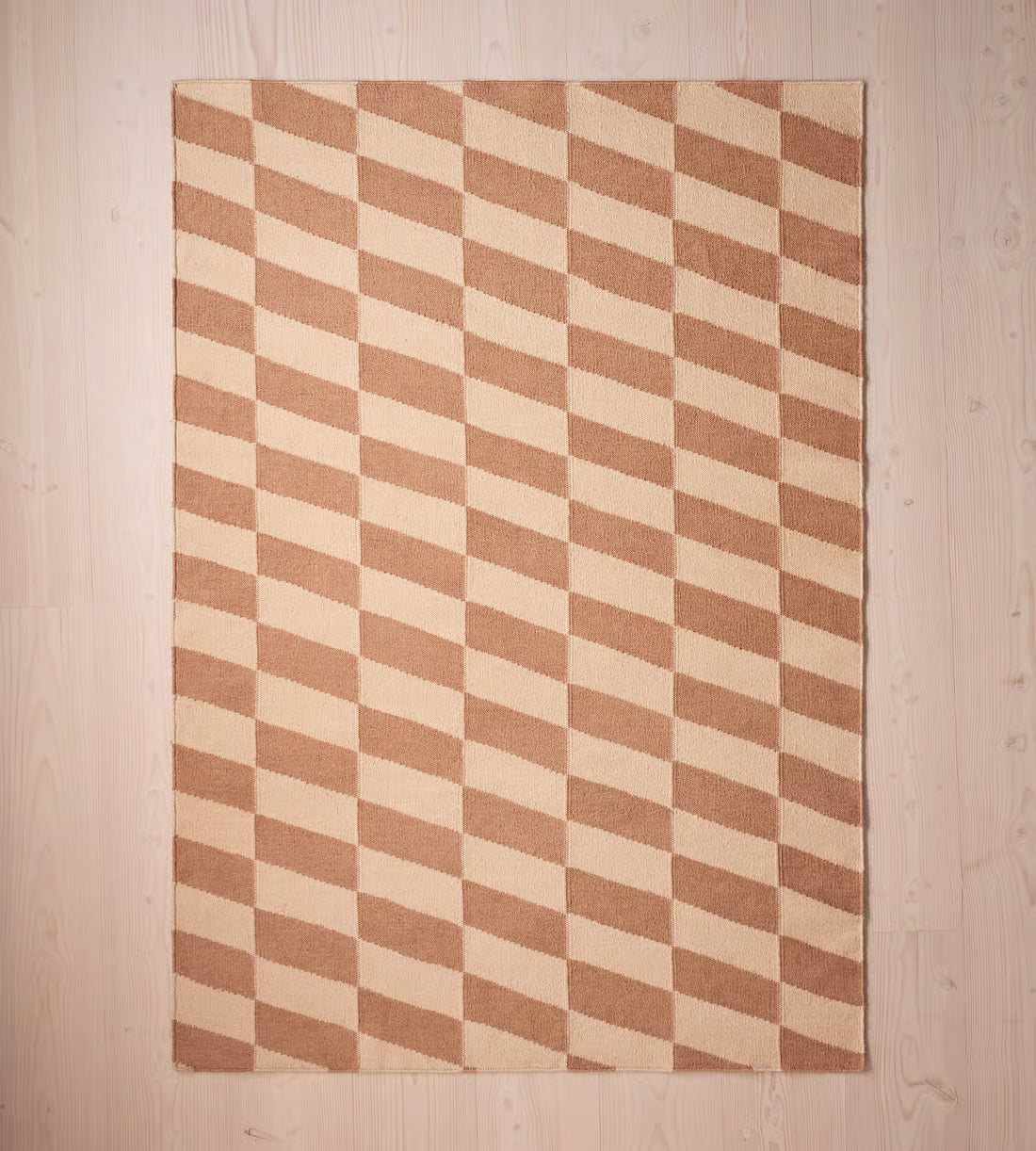 Tonal Beige Geometric Harlequin Rug