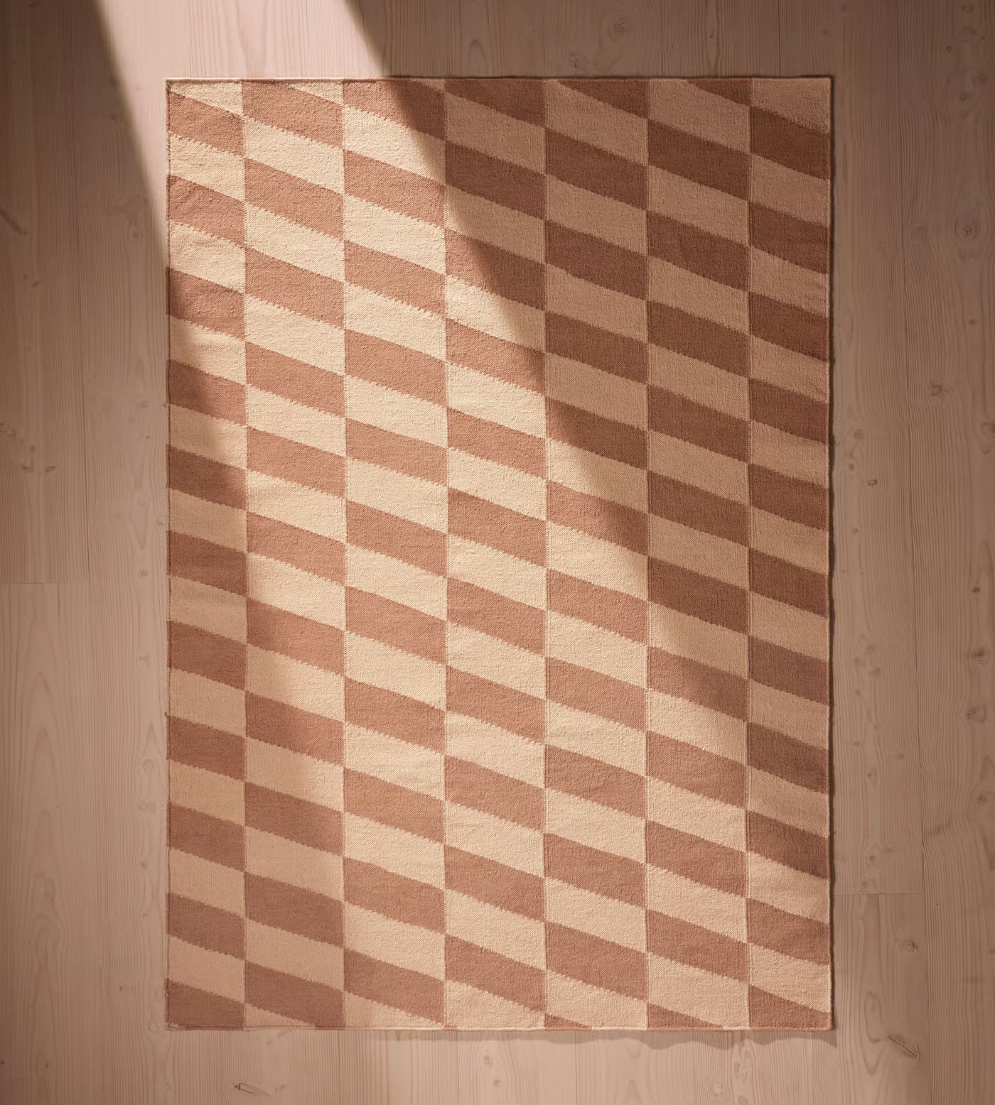 Tonal Beige Geometric Harlequin Rug