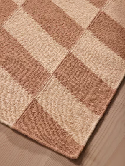 Tonal Beige Geometric Harlequin Rug