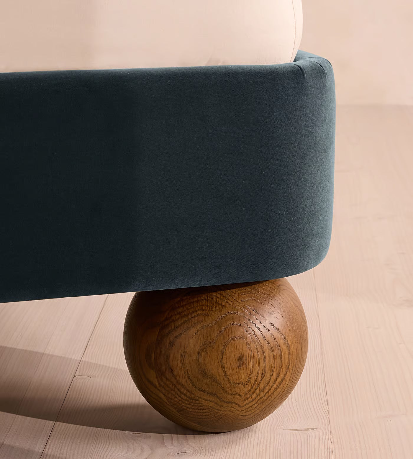 Split Back Velvet Bed