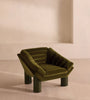 Plush Ribbed Velvet Lounge Chair