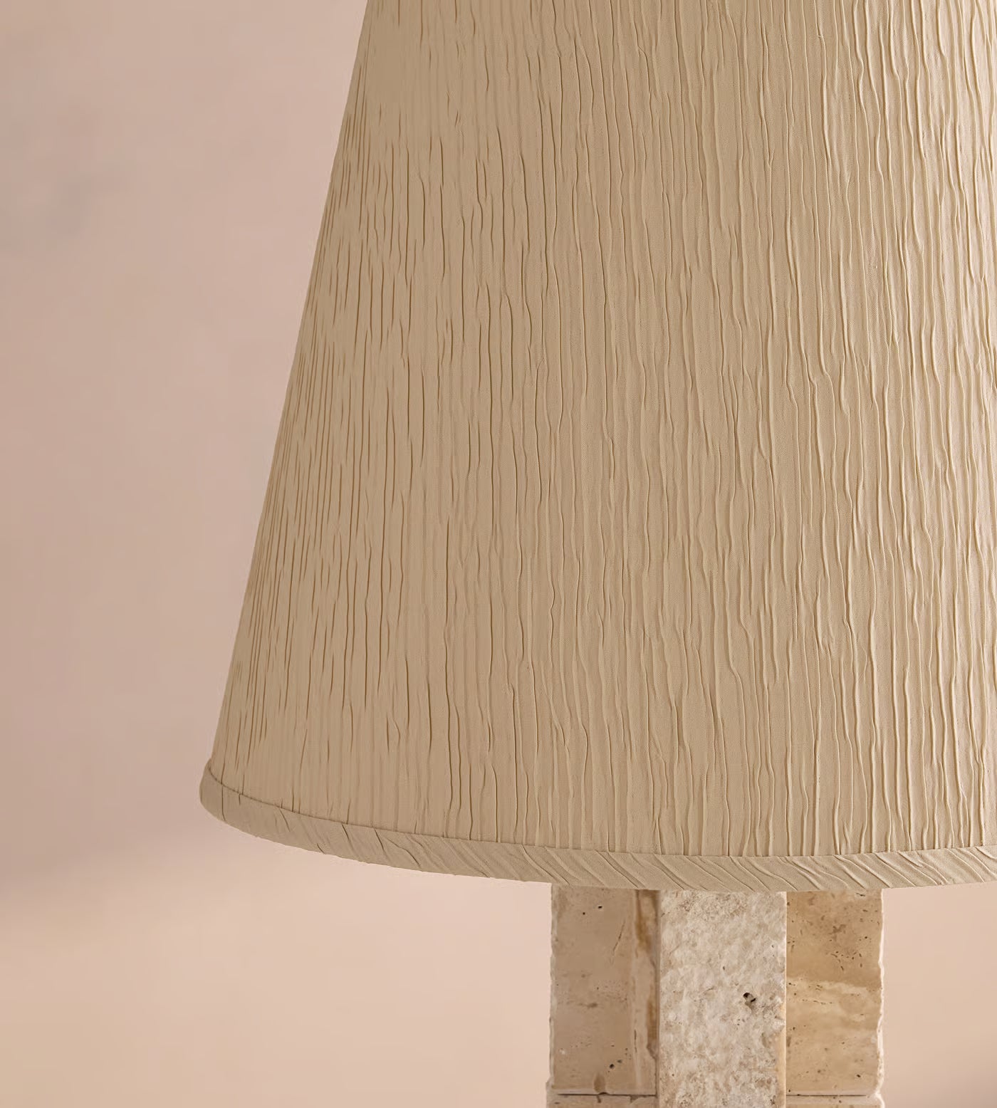 Architectural Travertine Stone Table Lamp