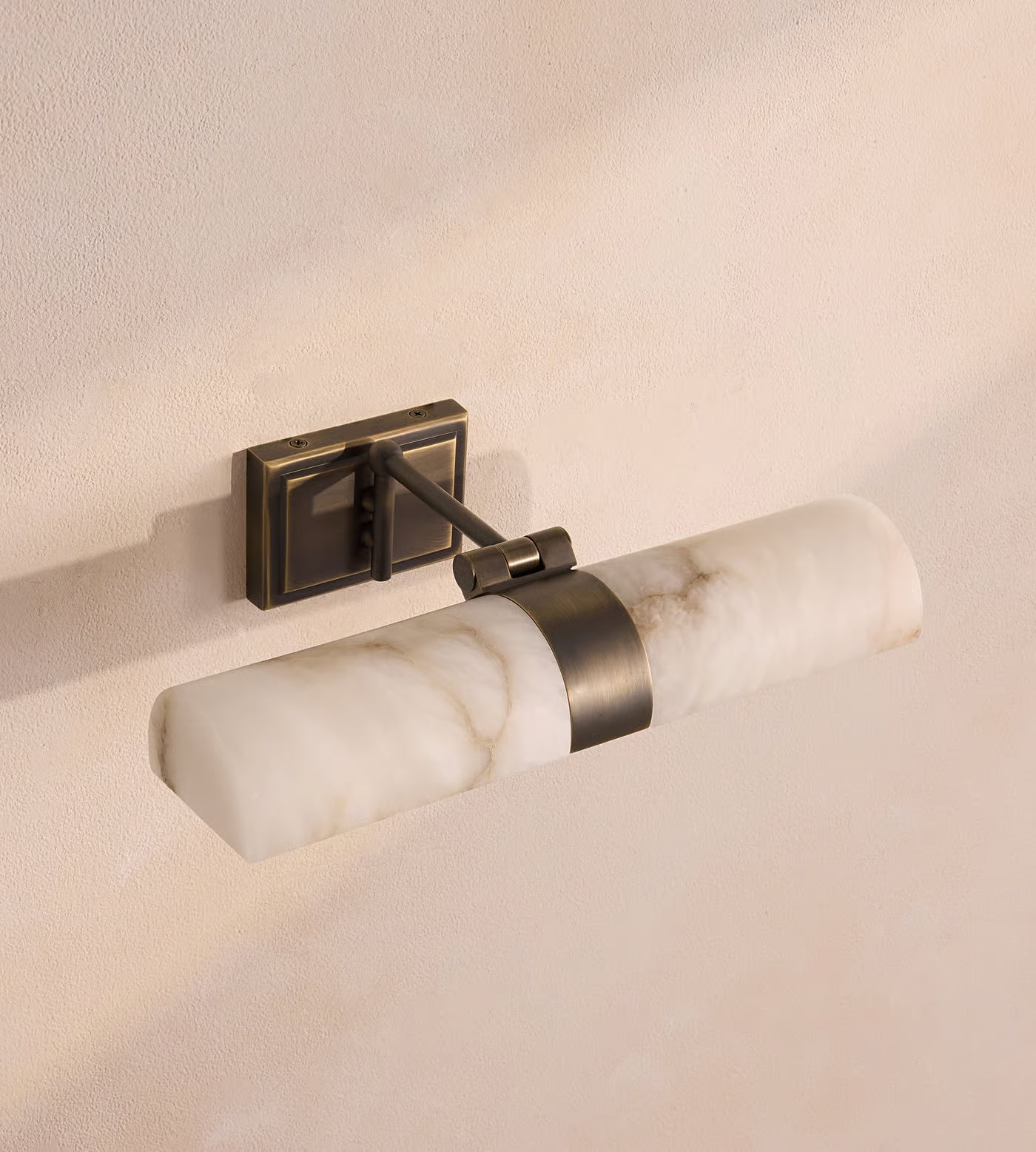 Modern Alabaster Cylinder Wall Picture Light