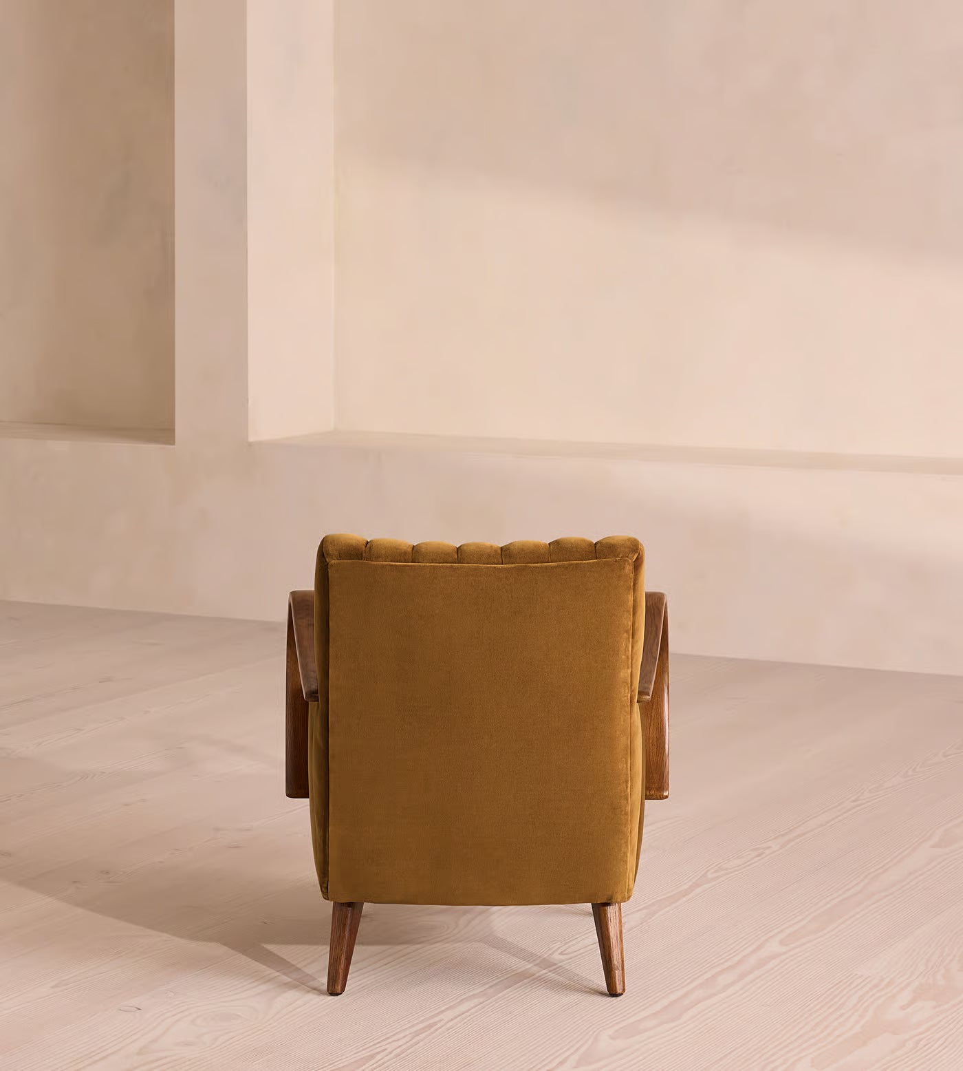 Art Deco Ribbed Velvet Chair