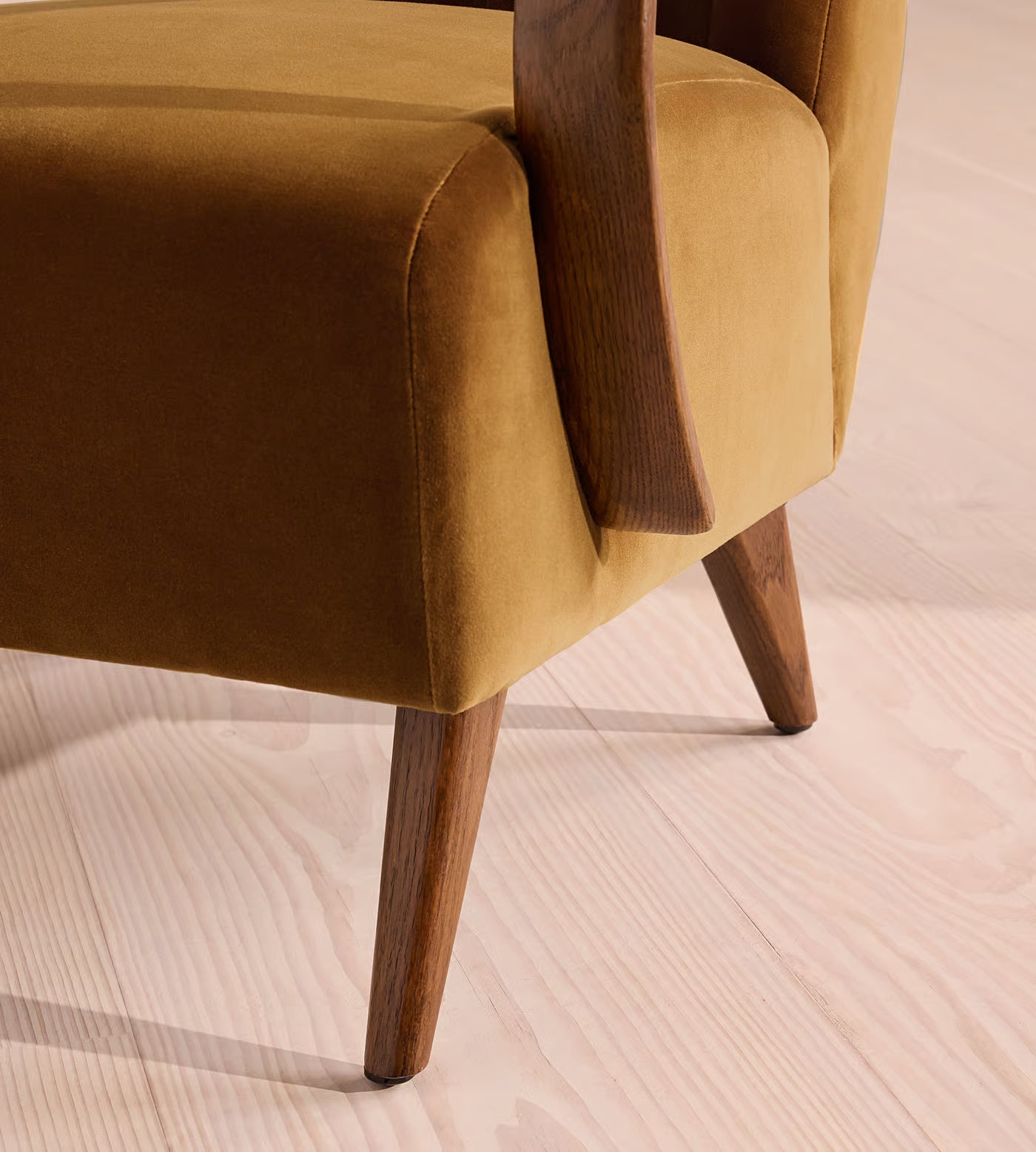 Art Deco Ribbed Velvet Chair