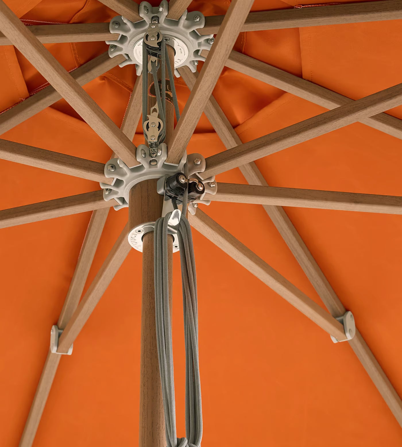 Terracotta Scalloped Patio Umbrella